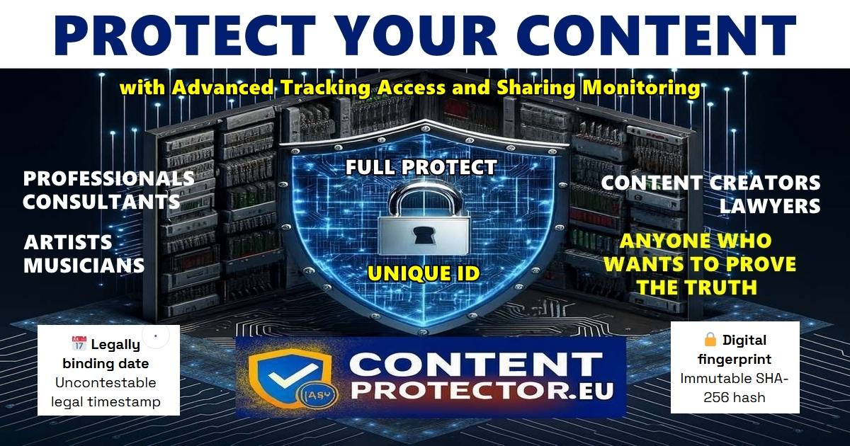 Photo inspiration: Protected Facebook Certified Accounts Reference: Content Protector Digital Content Certification System